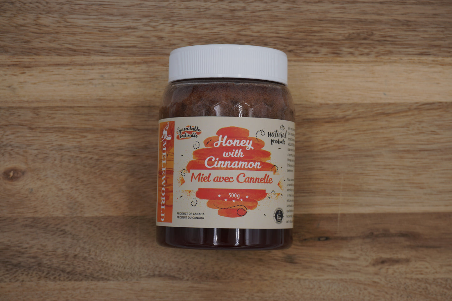 Ontario Local Honey with Cinnamon-500g